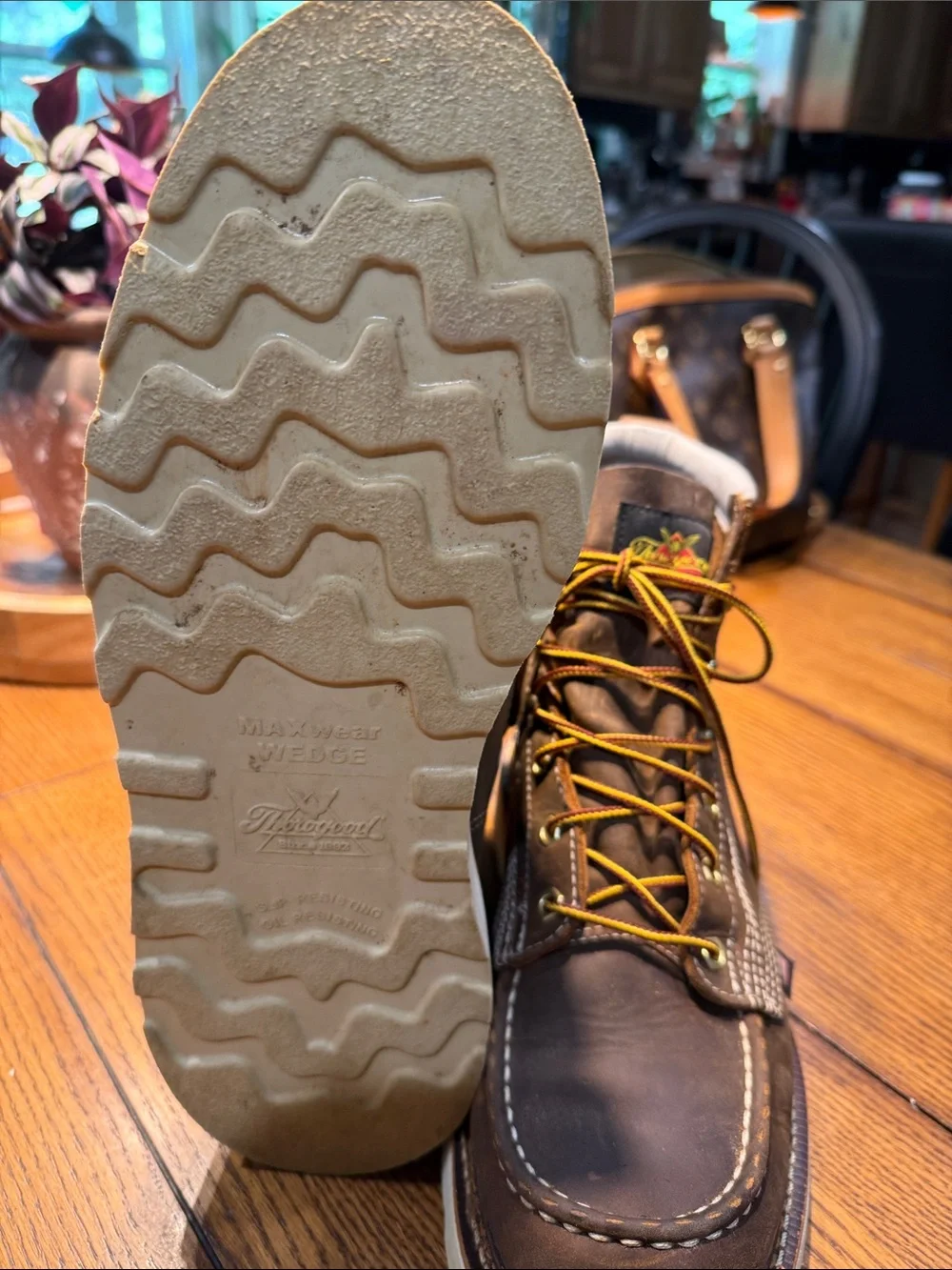 Brown Leather Thorogood Work Boots - Men's